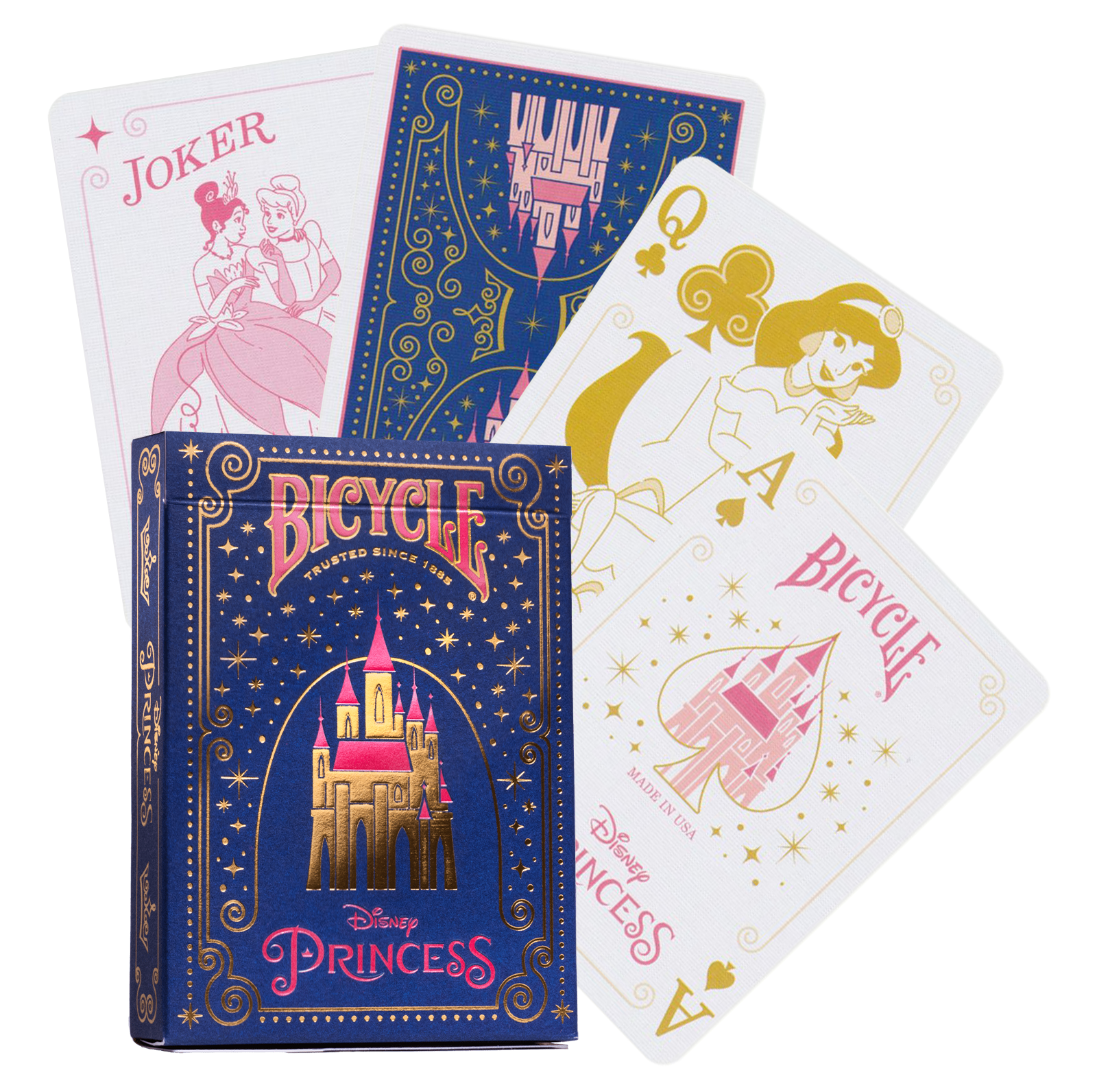 Bicycle Disney Princess Navy Cards