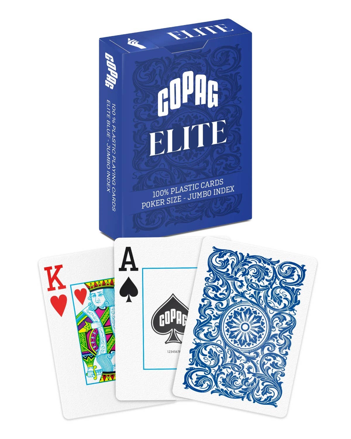 1546 Elite Poker Size Jumbo Index Playing Cards (Blue) Copag
