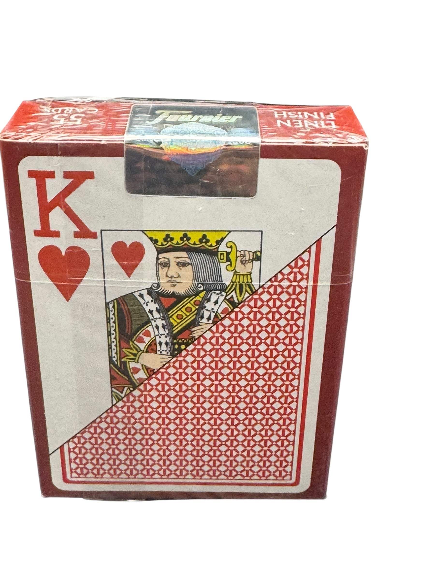 Fournier 818 Linen Finish Poker Playing cards (Red)