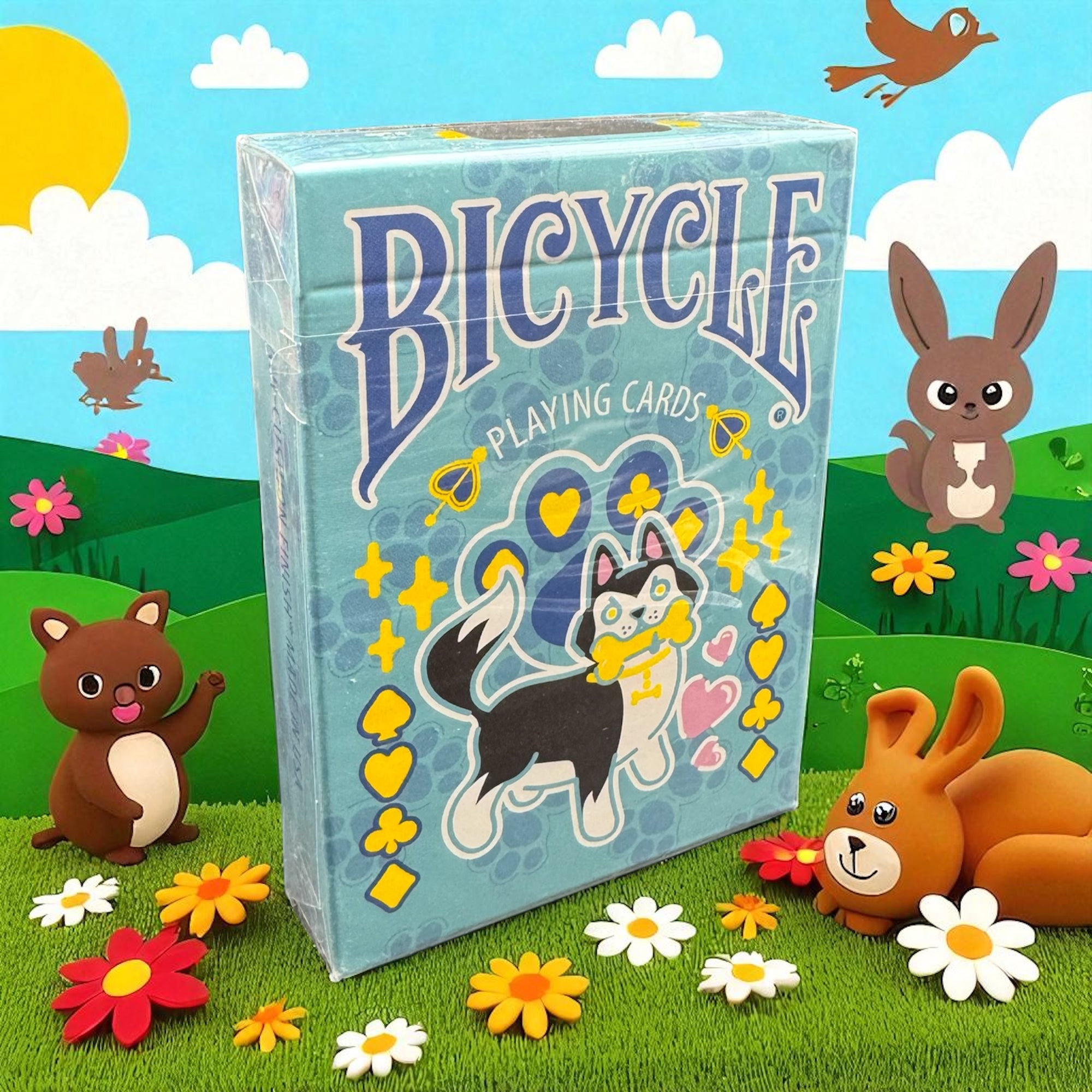 Bicycle Dog (Blue) Playing Cards by US Playing Card Co.