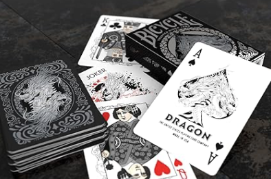 Bicycle Dragon playing cards (Black)