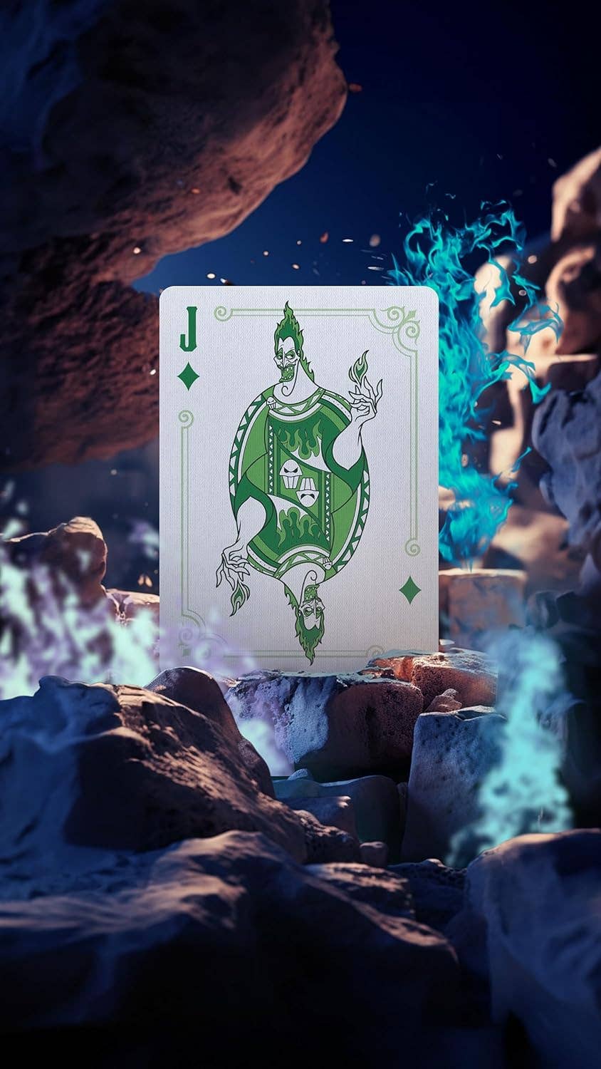 Bicycle Disney Villains Green Playing Cards