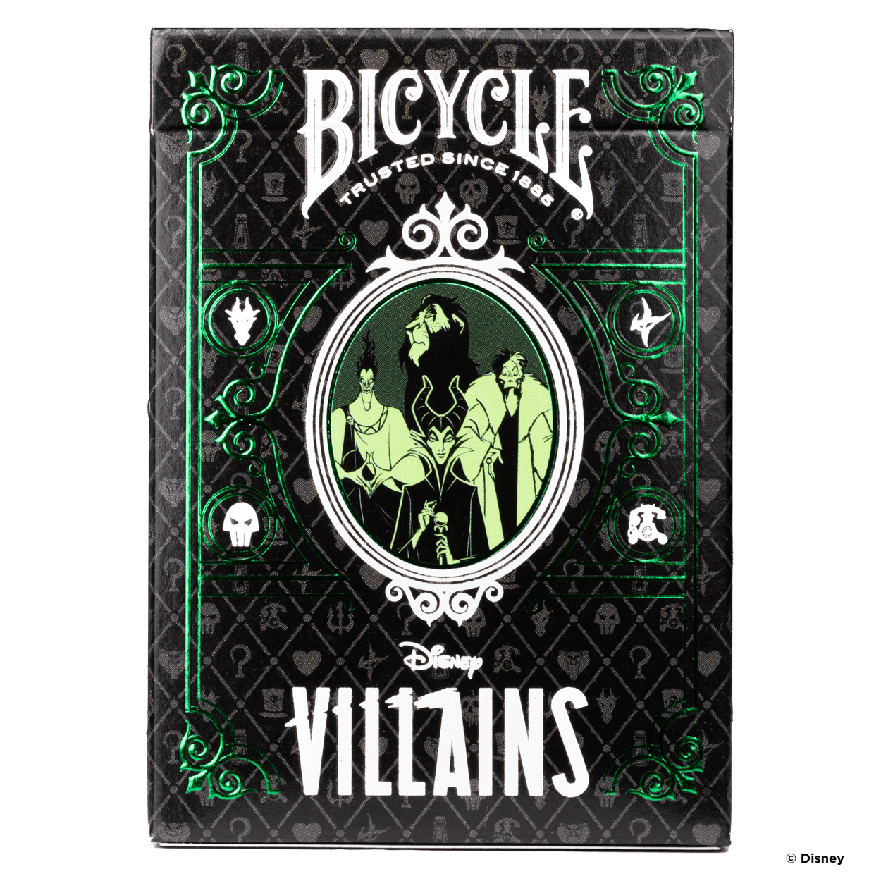 Bicycle Disney Villains Green Playing Cards