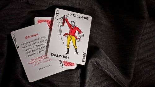 Bicycle Tally-Ho Fan Back Cards (Red)