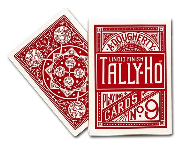 Bicycle Tally-Ho Fan Back Cards (Red)