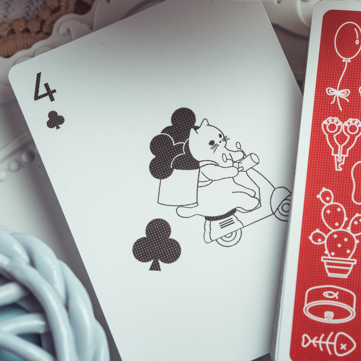 The Cat’s & Dog's Diary Playing Cards: Cat (Orange)