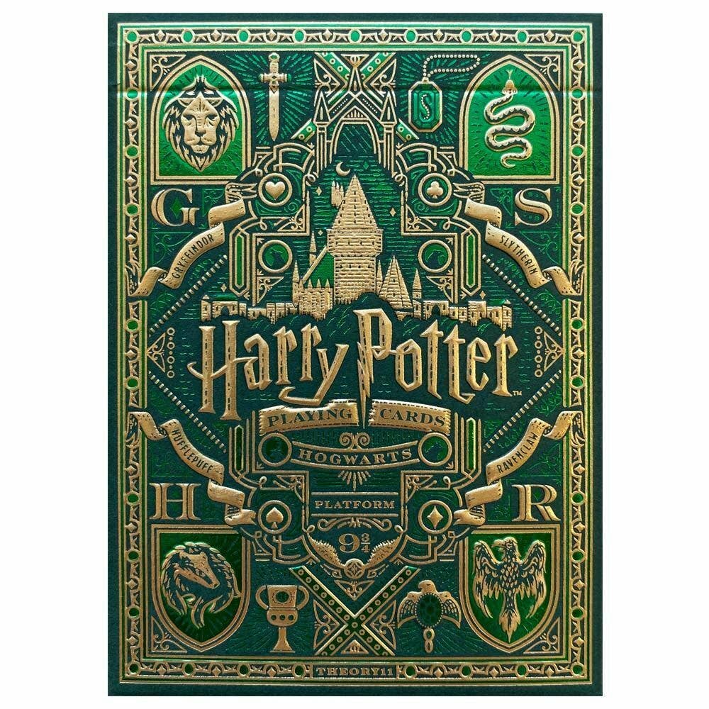 Harry Potter Slytherin Green  Playing Cards by Theory11