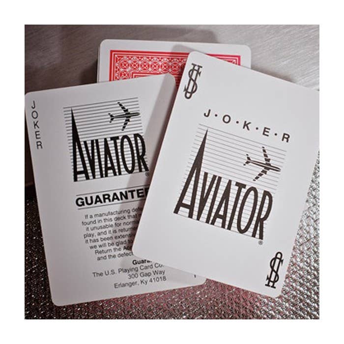 Aviator Jumbo Index Poker Playing Cards – Red