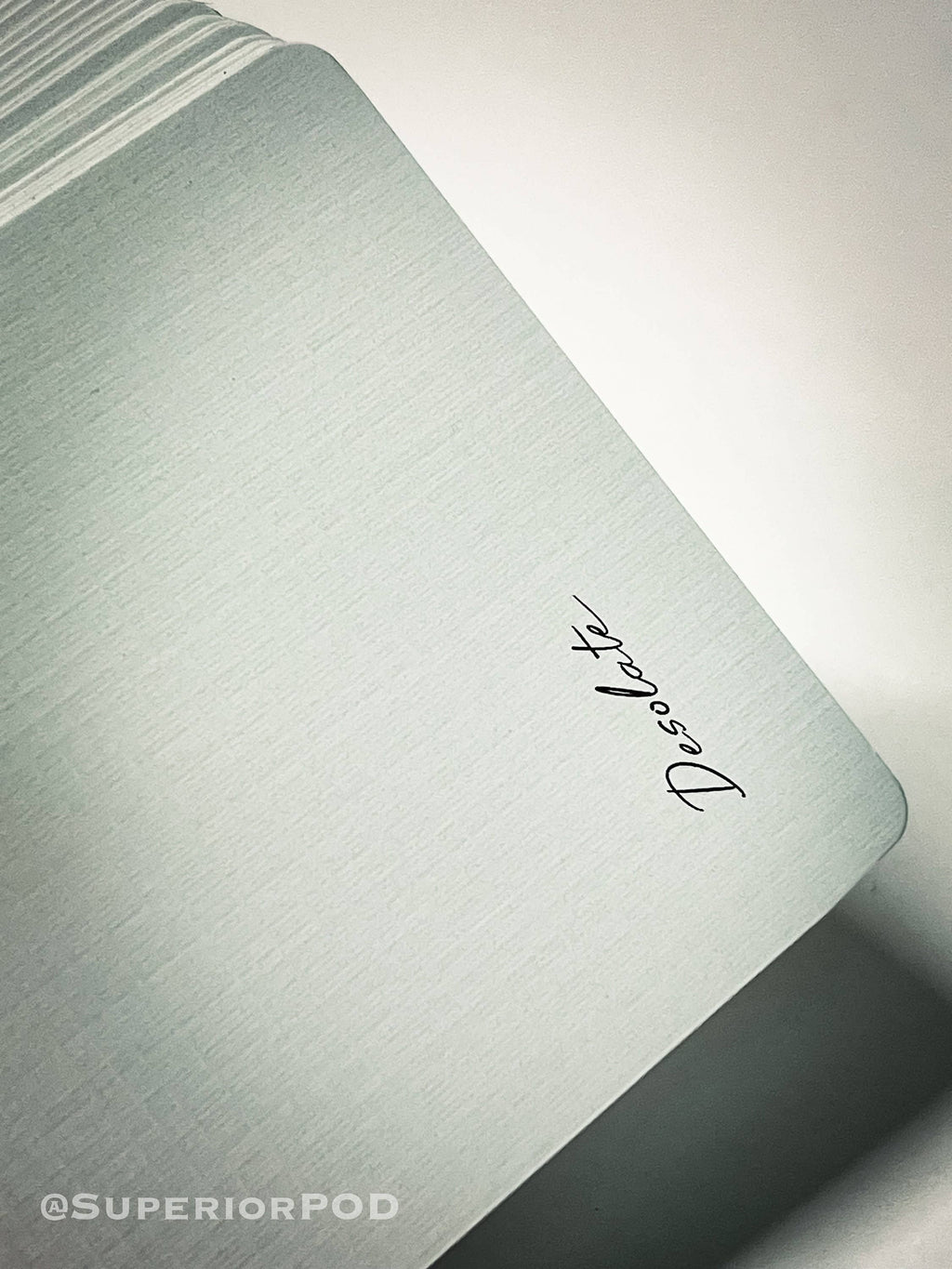 White DESOLATE Playing Cards, White Card Deck