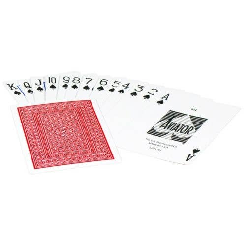 Aviator Standard Poker Playing Cards – Red
