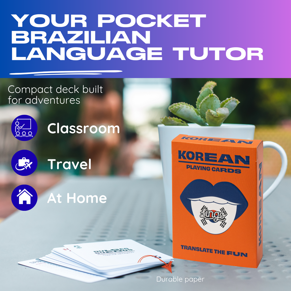 Korean Lingo Playing Cards – Learn Korean Language Deck