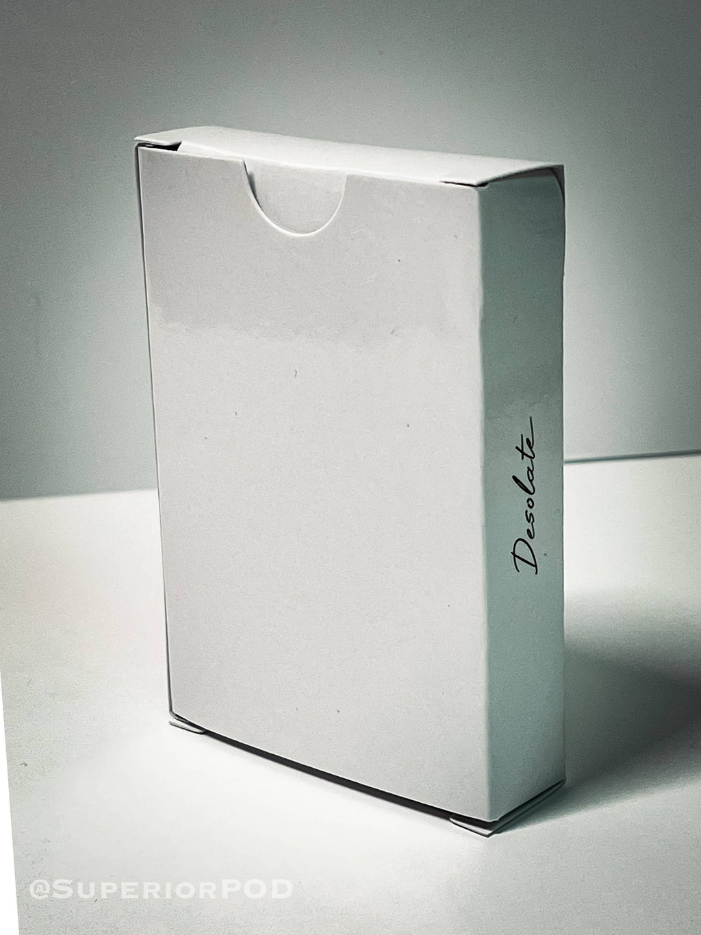 White DESOLATE Playing Cards, White Card Deck