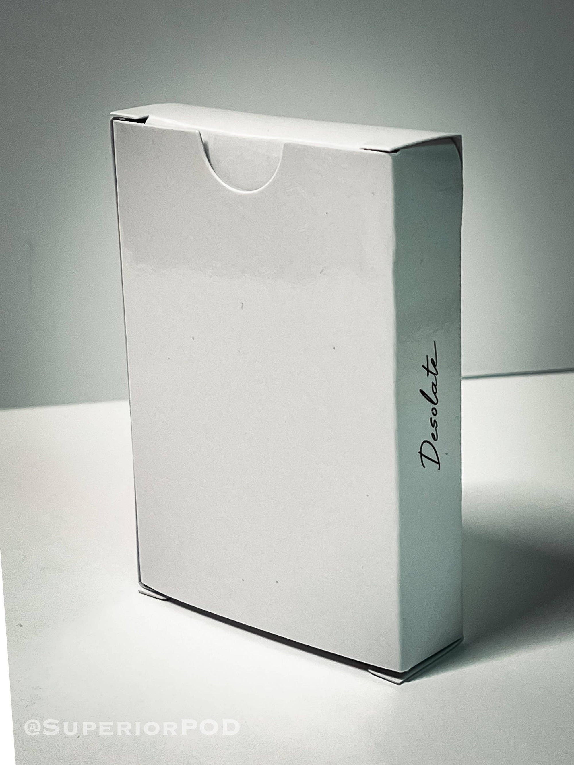 White DESOLATE Playing Cards, White Card Deck
