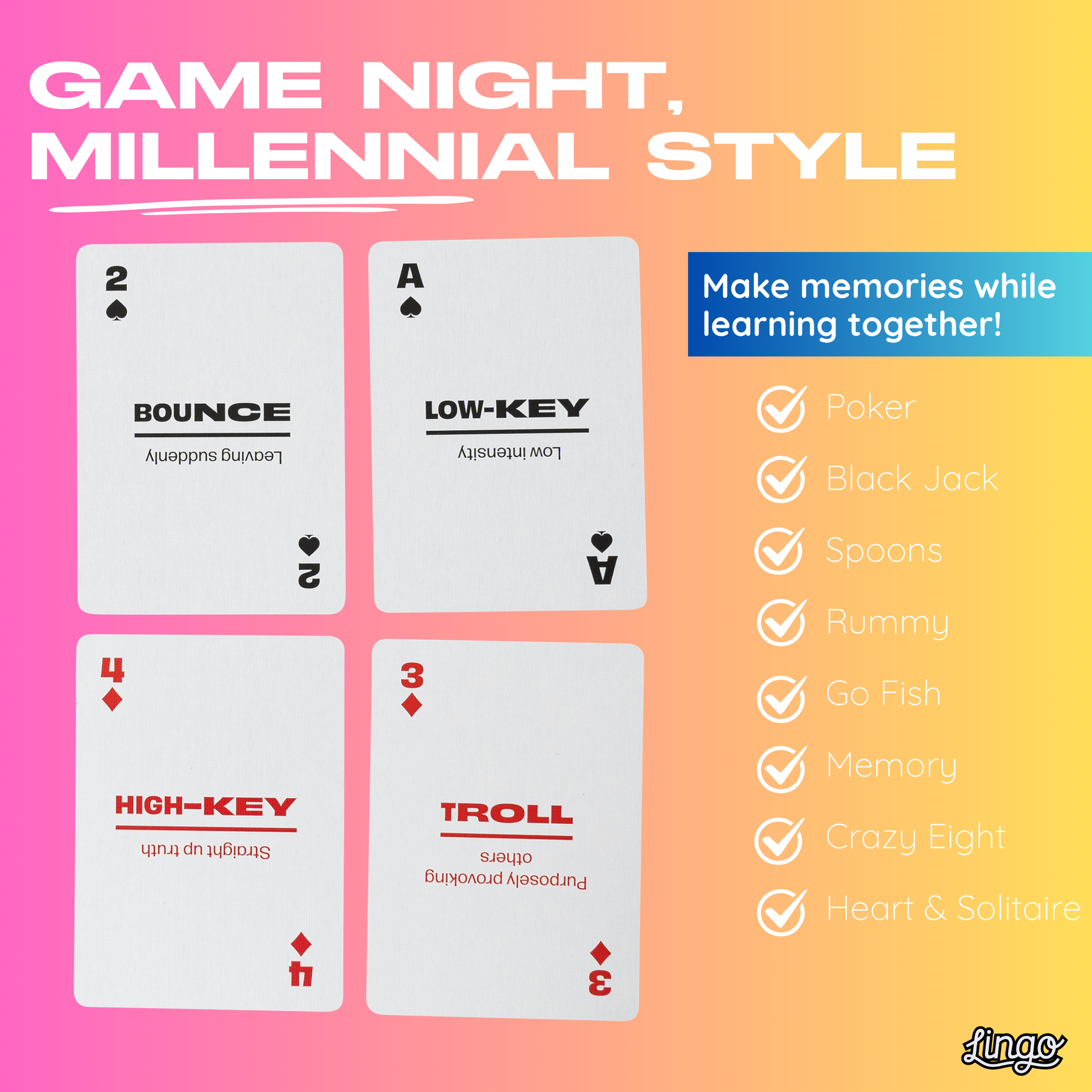 Millennial Slang Playing Cards