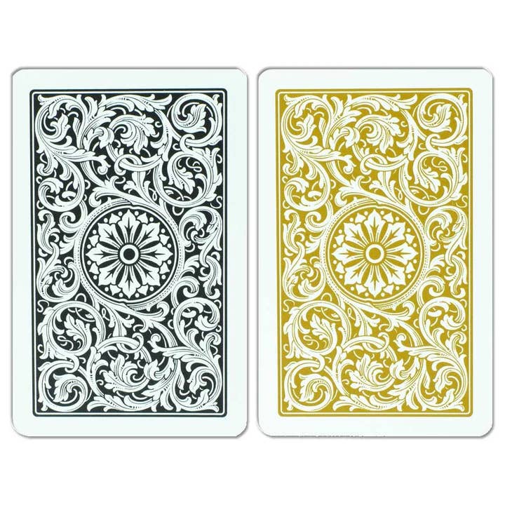 Copag Elite Bridge Size Regular Index Playing Cards Double Deck (Black and gold)
