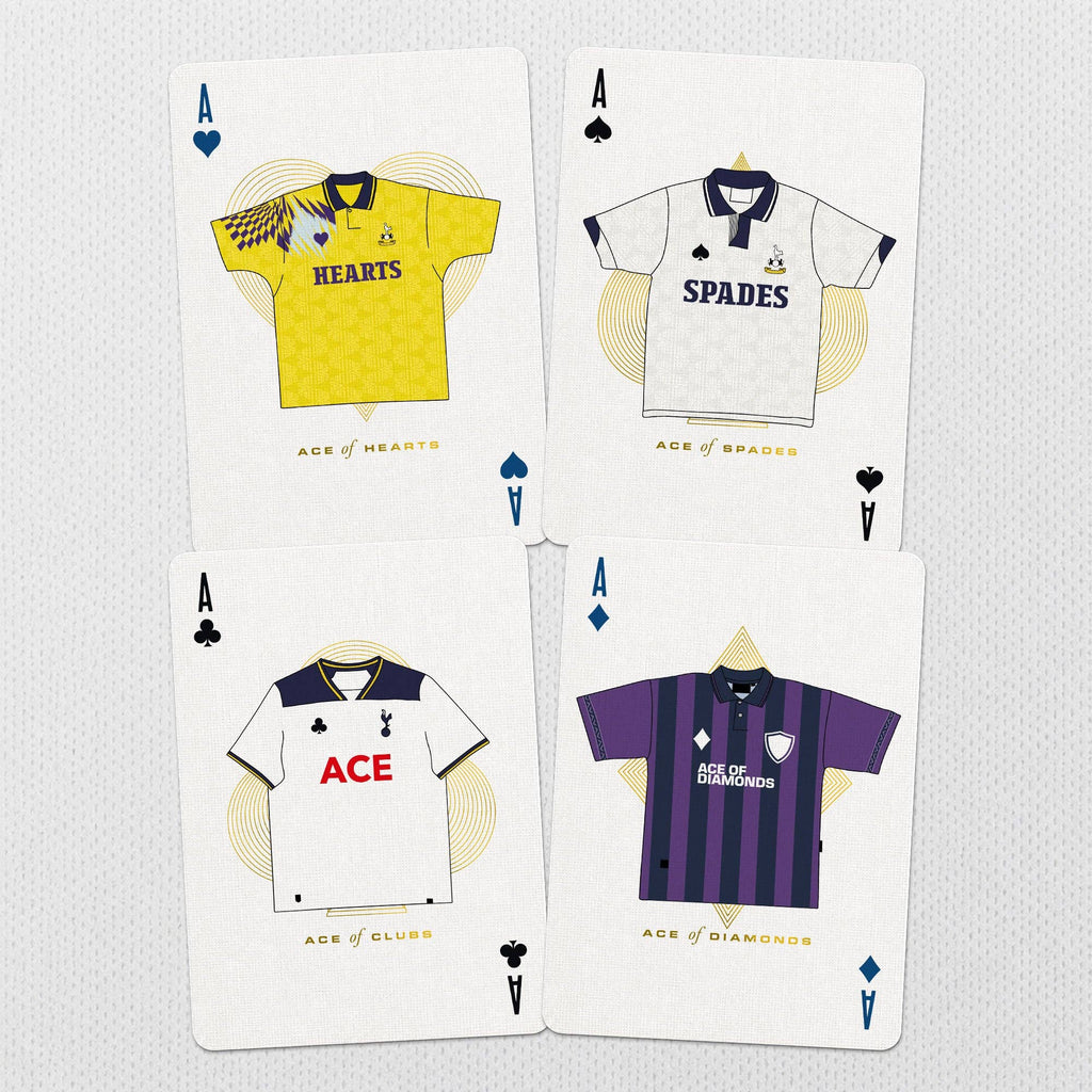 North London Whites Playing Cards – Tottenham Legends Gold Foil by Boot and Ball