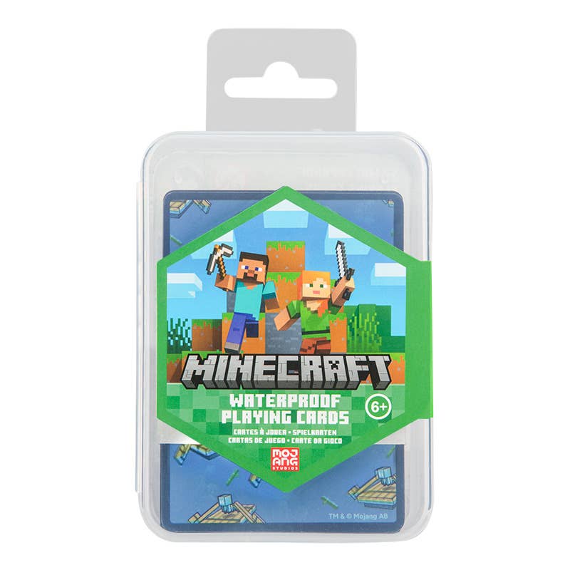 Minecraft Waterproof Playing Cards – Official Deck in Plastic Case