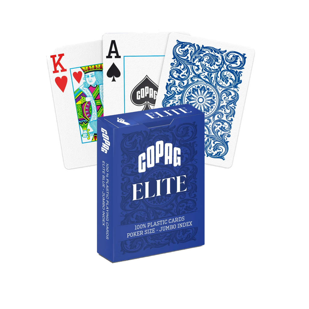 1546 Elite Poker Size Jumbo Index Playing Cards (Blue) Copag