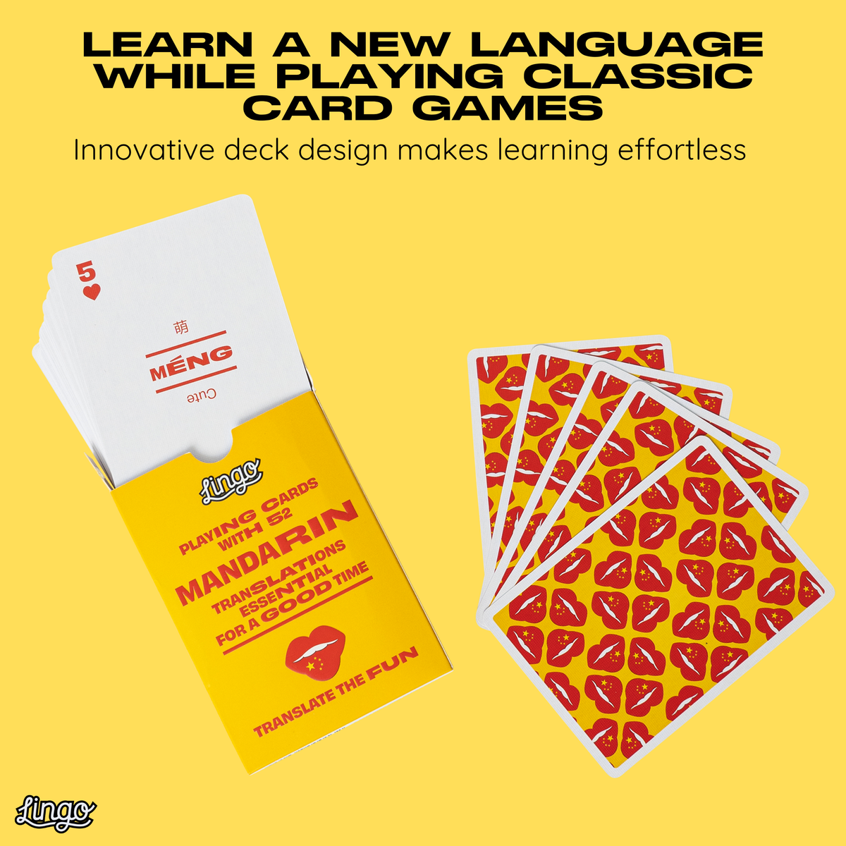 Lingo Mandarin Playing Cards – Learn Mandarin 52 Phrase Deck