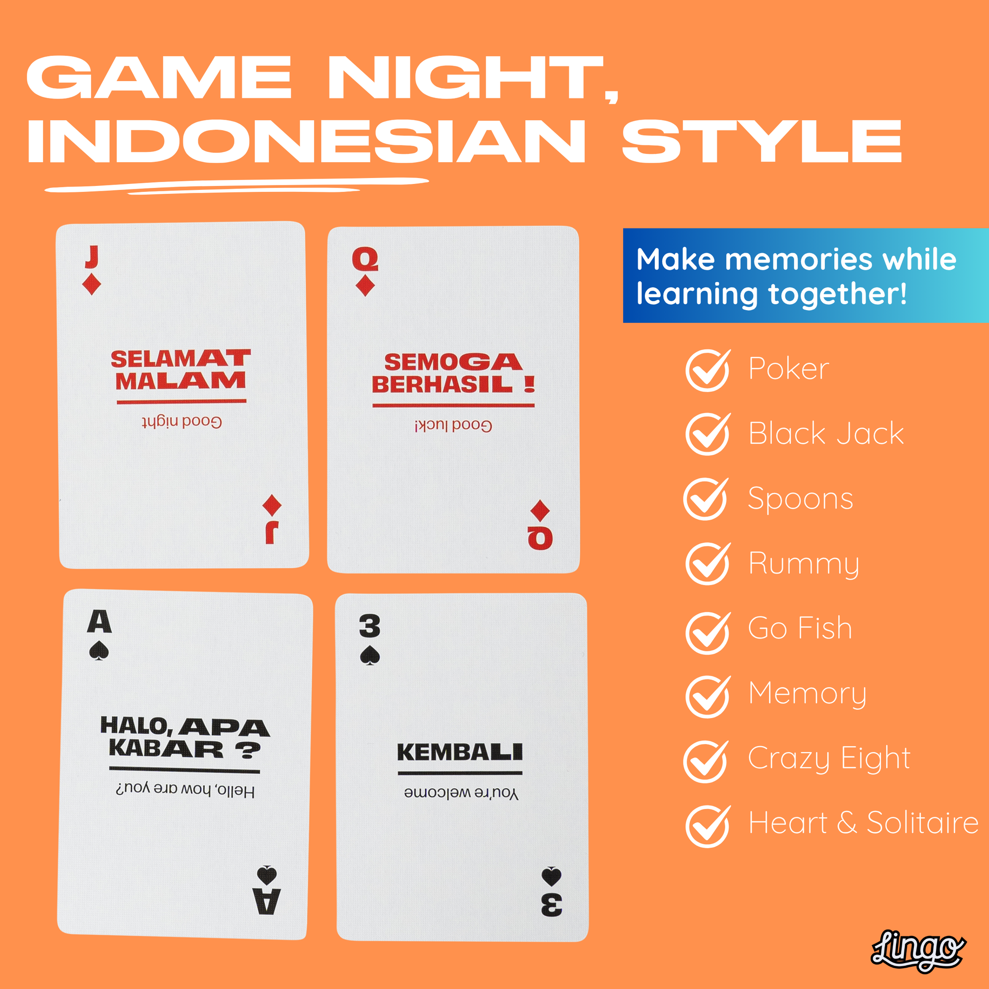 Indonesian Travel Playing Cards