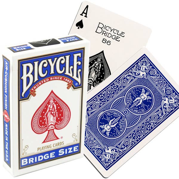Bicycle Rider Back Bridge Size Cards Deck (Blue)