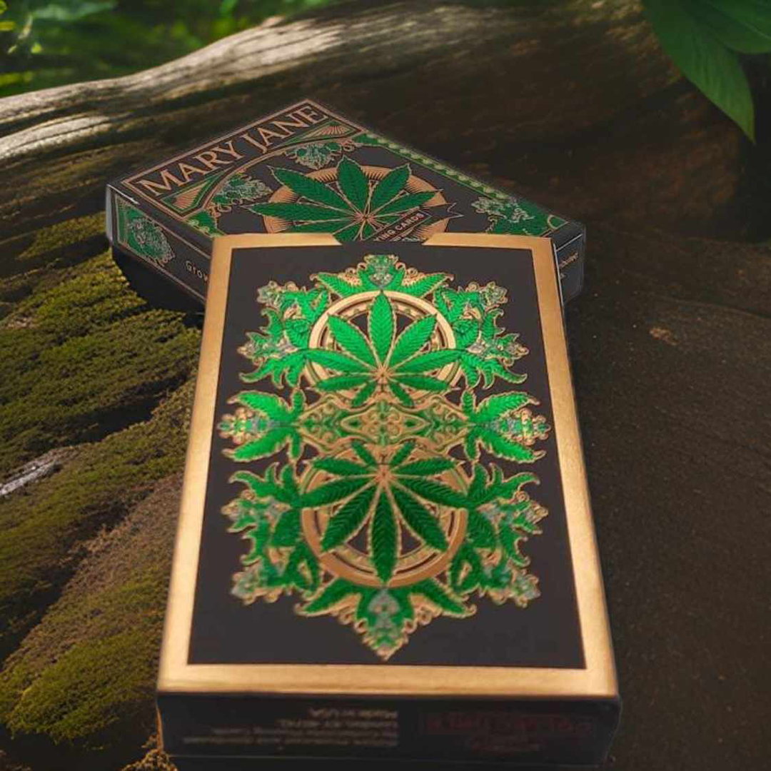 Mary Jane Premium Playing Cards by CPC – Green & Gold Foil