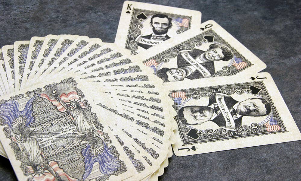 Bicycle US Presidents Playing Cards (Democratic Blue)