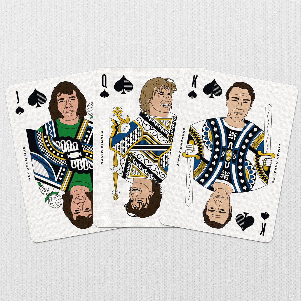 North London Whites Playing Cards – Tottenham Legends Gold Foil by Boot and Ball
