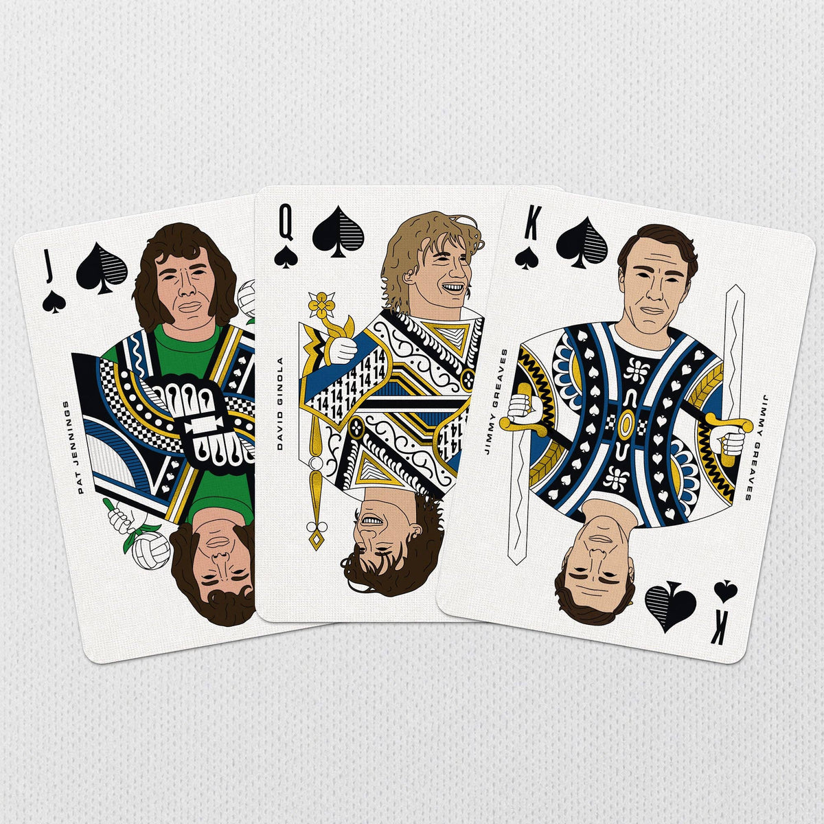 North London Whites Playing Cards – Tottenham Legends Gold Foil by Boot and Ball