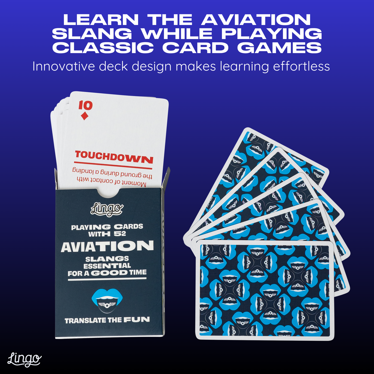 Lingo Aviation Playing Cards – 52 Pilot Slang Terms