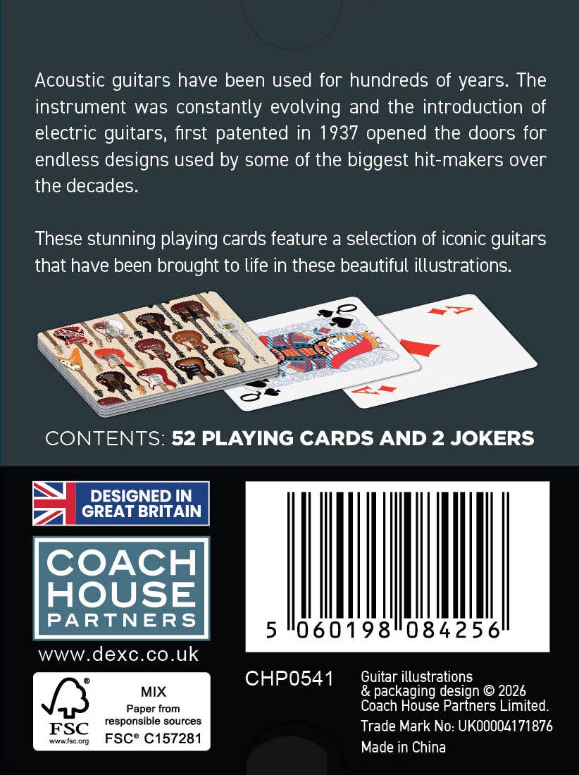 Guitars Playing Cards by Coach House