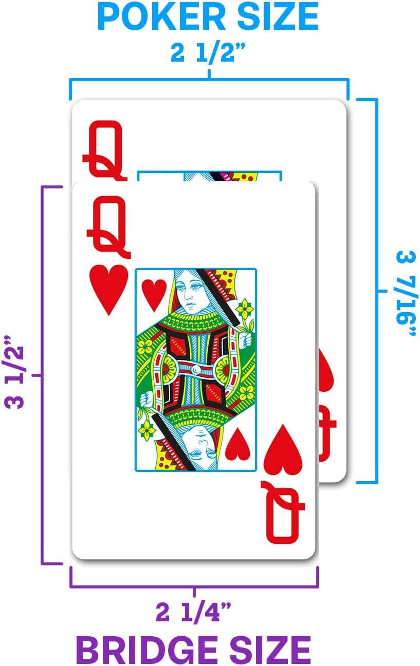 Copag Legacy 4 Colors Poker Size Jumbo Index Playing Cards Double Deck (Red and Blue)