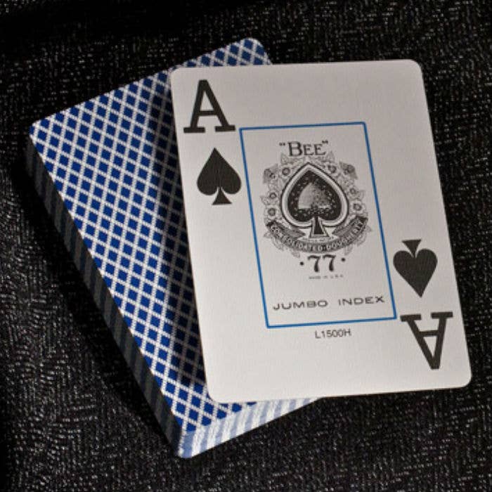 Bee Jumbo Poker Cards (Blue)