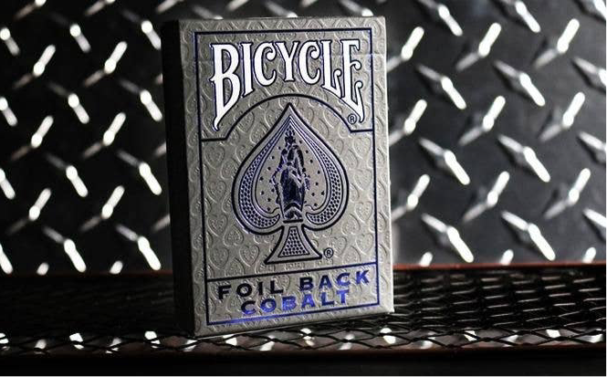 Bicycle Rider Back Metal Luxe Playing Cards (Blue)