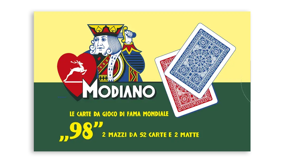 Modiano Ramino 98 Playing Cards – Red & Blue 2-Deck Set