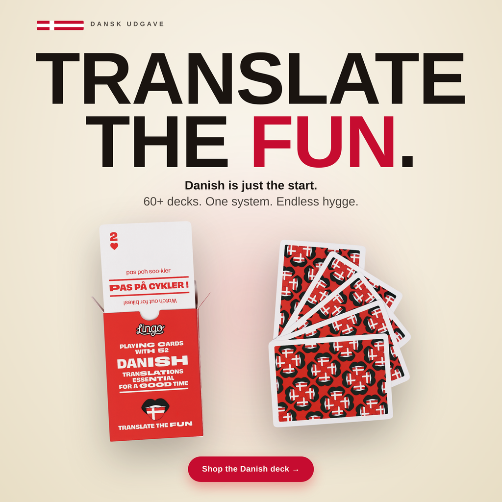 Lingo Danish Playing Cards – Learn Danish Language Deck