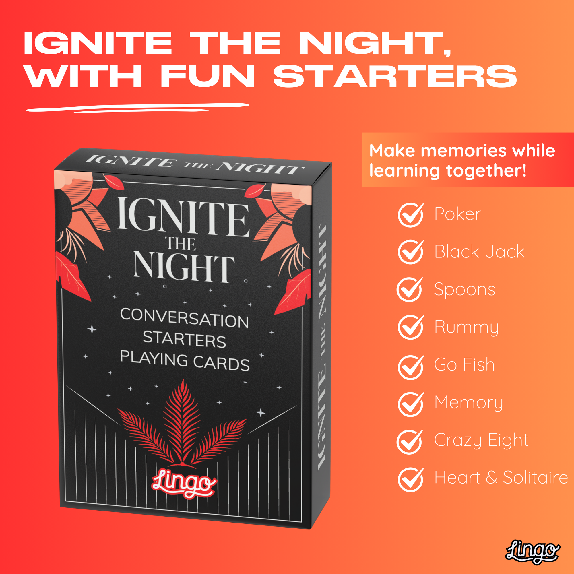 Ignite The Night Lingo Playing Cards