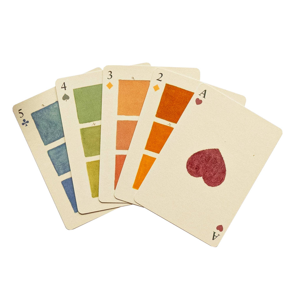 Roomytown Watercolour Swatches Playing Cards Set of 2 Decks Vintage Art Design