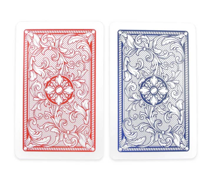 Copag Legacy Bridge Size Jumbo Index 4 Colors Playing Cards Double (Red and Blue)