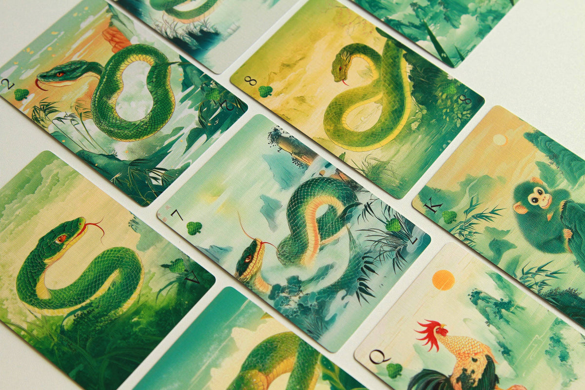 Zodiac Charms Snake Playing Cards – 2025 Year of the Snake