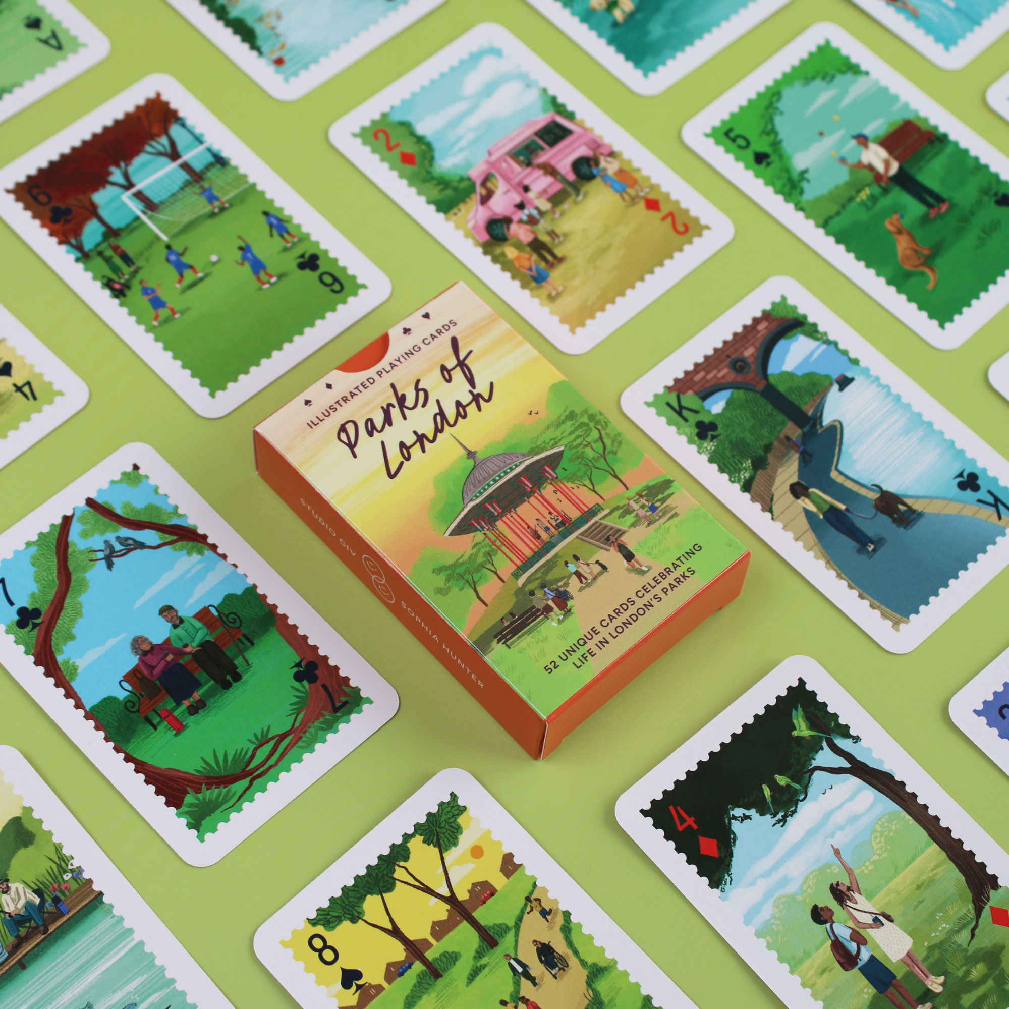 Parks of London Illustrated Playing Cards by Studio Giv