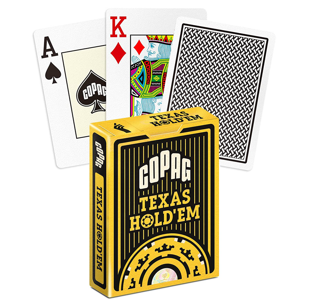 Copag Texas Holdem Poker Cards (Black) -100% PVC plastic. Completely washable