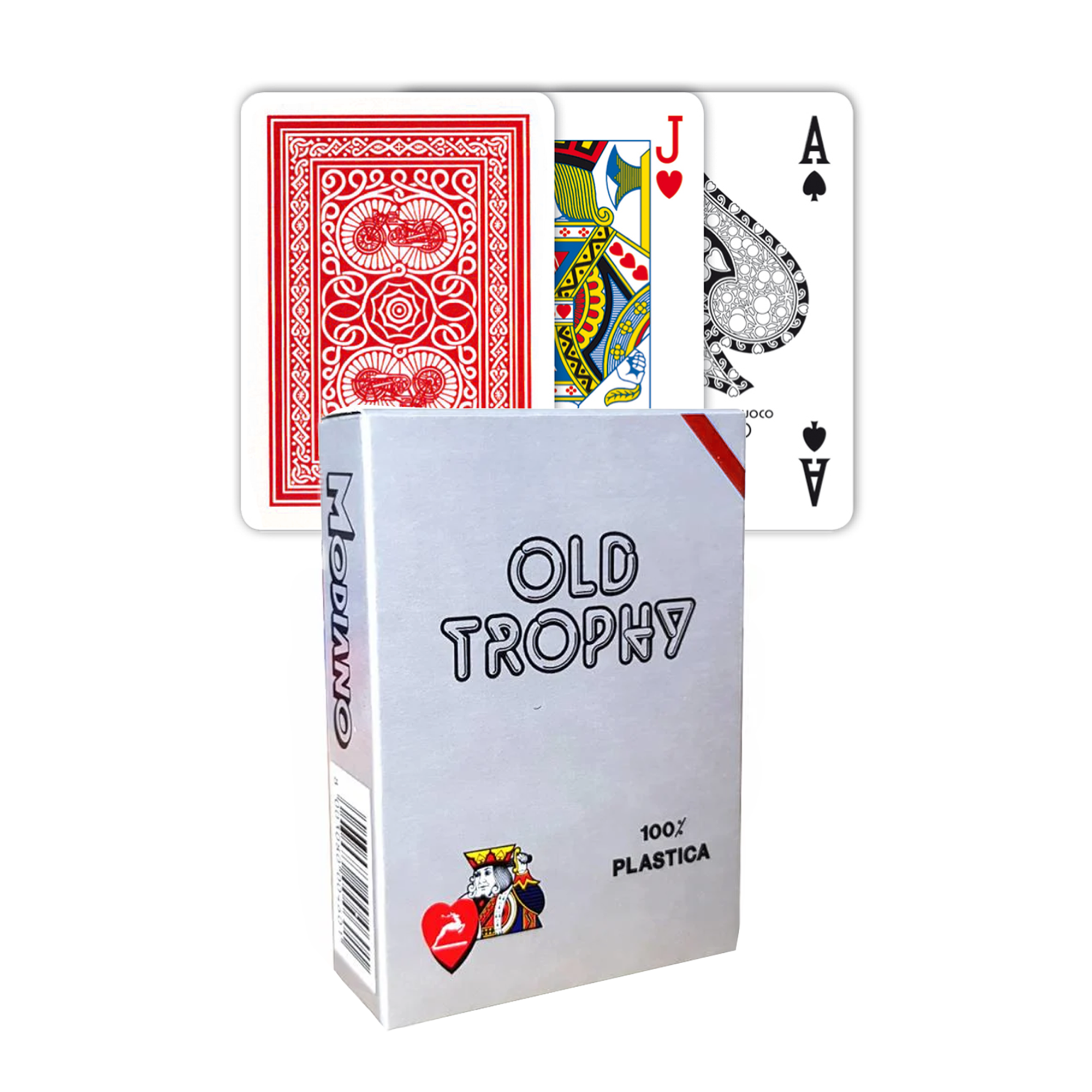 Modiano Old Trophy 4-Pip Playing Cards (Red)