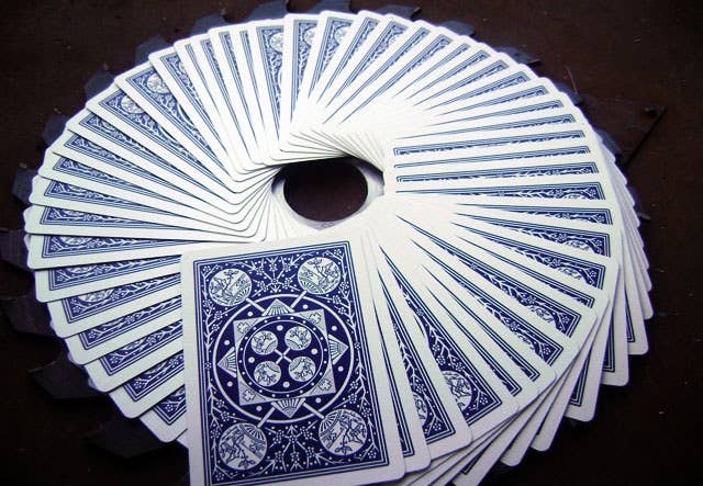 Tally-Ho Fan Back Blue Playing Cards No. 9 – USPCC