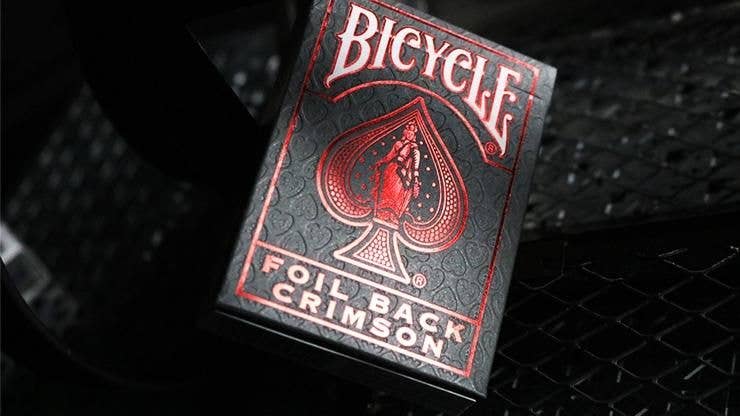 Bicycle Rider Back Metal Luxe Playing Cards (Red)