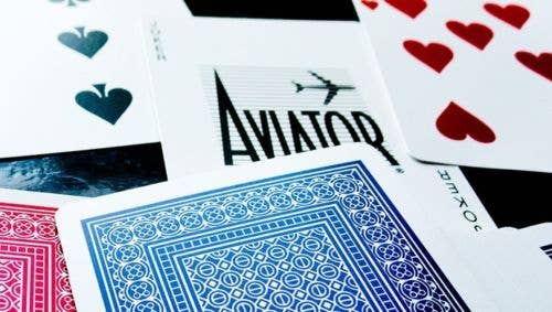 Aviator Standard Index Poker Playing Cards – Blue