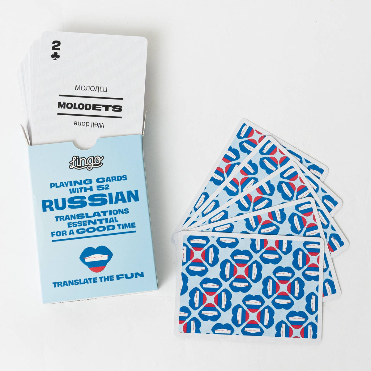 Lingo Russian Playing Cards – Learn Russian 52 Phrase Deck