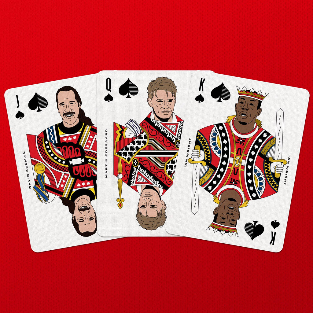 AFC Playing Cards – Arsenal Football Legends Gold Foil Deck by Boot & Ball