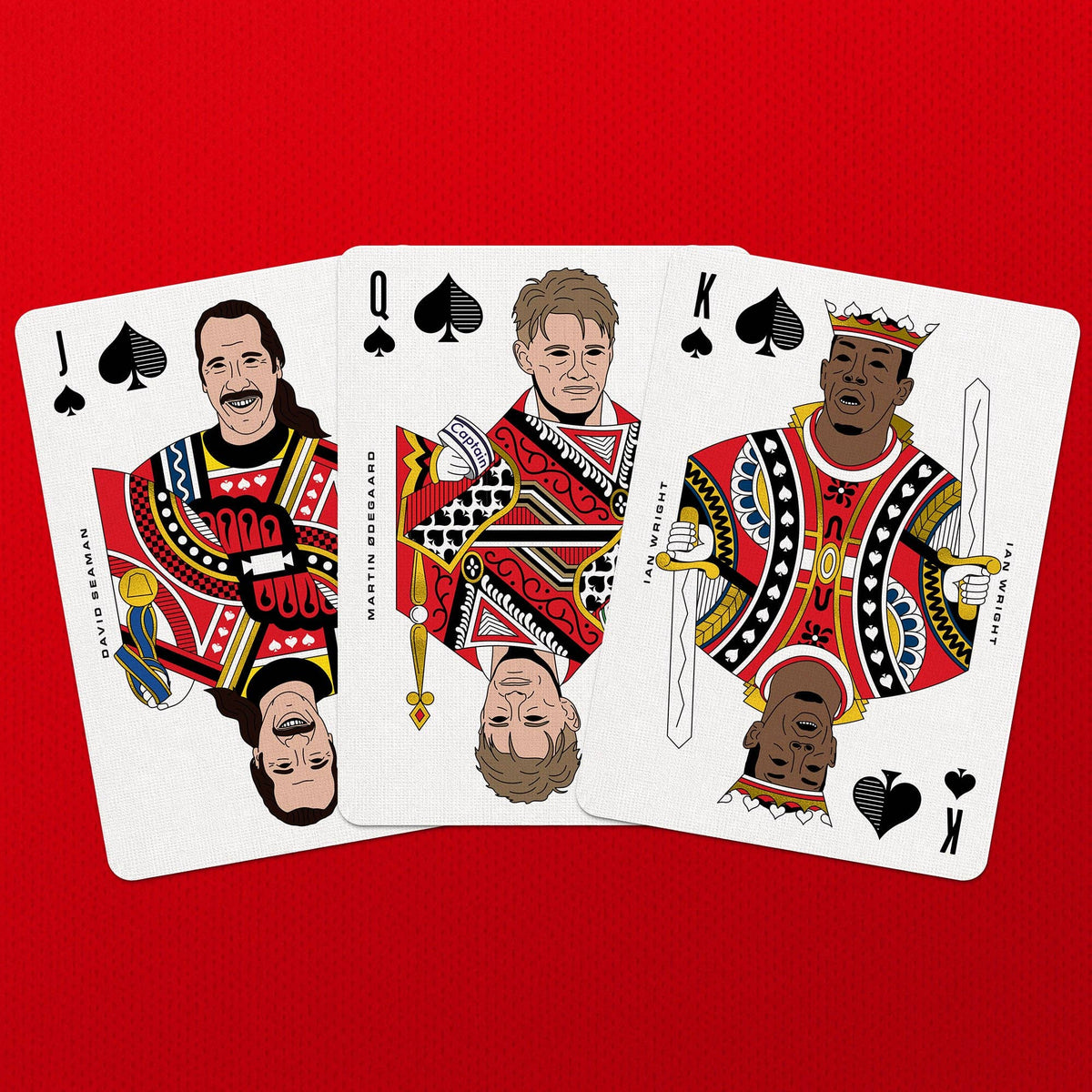 AFC Playing Cards – Arsenal Football Legends Gold Foil Deck by Boot & Ball
