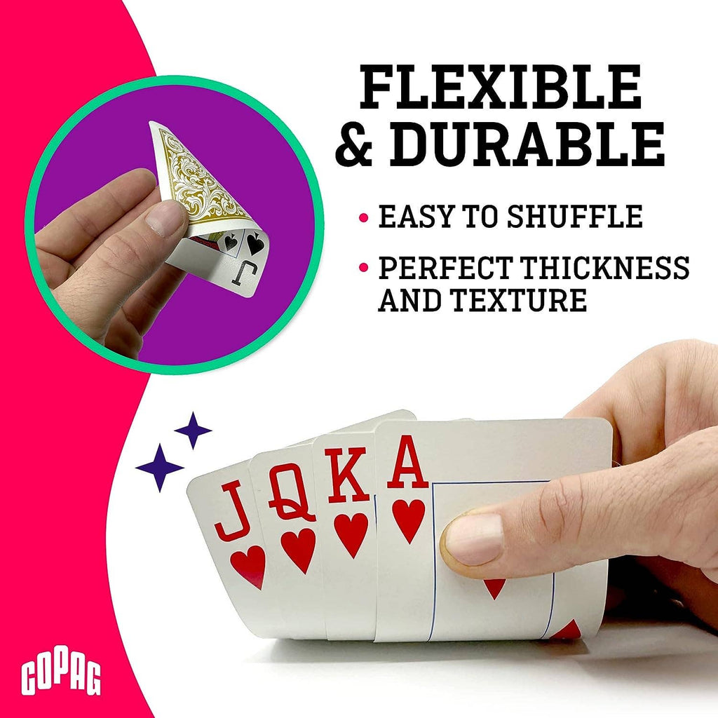 Copag 1546 Elite Poker Size - Jumbo Index Burgundy/Green